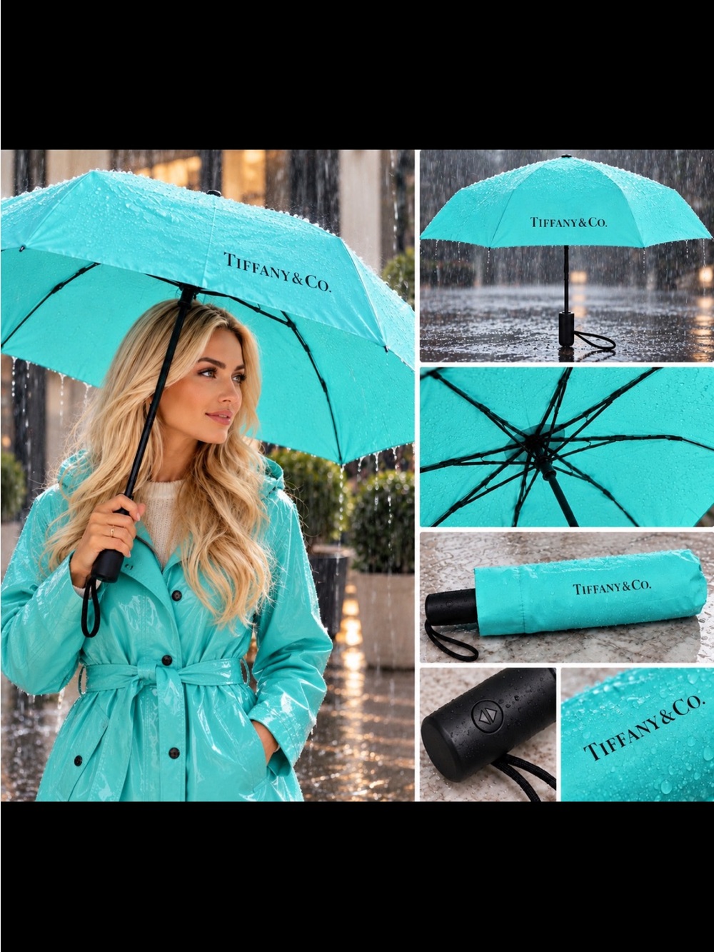 FASHION Women’s Compact Umbrella in Signature Blue